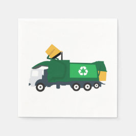 Guardanapo De Papel Caminhão de lixo reciclagem