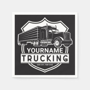 Guardanapo De Papel Caminhoneiro do Big Rig Semi de NOME Personalizado