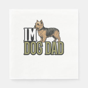 Guardanapo De Papel Camisa com Desenho de Gravação de Terrier para Pai