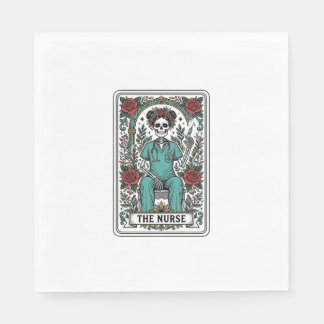 Guardanapo De Papel Camisa de desenho de carta de tarot de enfermeira 