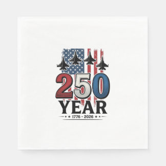 Guardanapo De Papel Camisa de gravura vintage Patriótica de 250 anos a