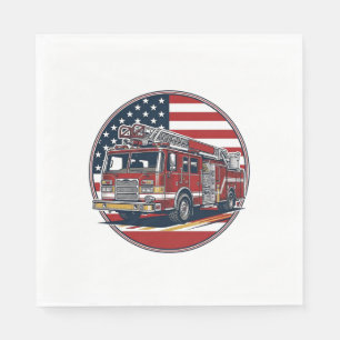 Guardanapo De Papel Camisa Vector Círculo Bandeira Americana Caminhão 