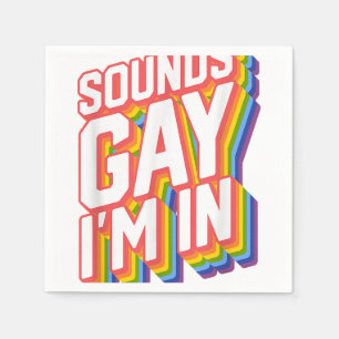 Guardanapo De Papel Camisas do Orgulho Engraçado Soa Gay.