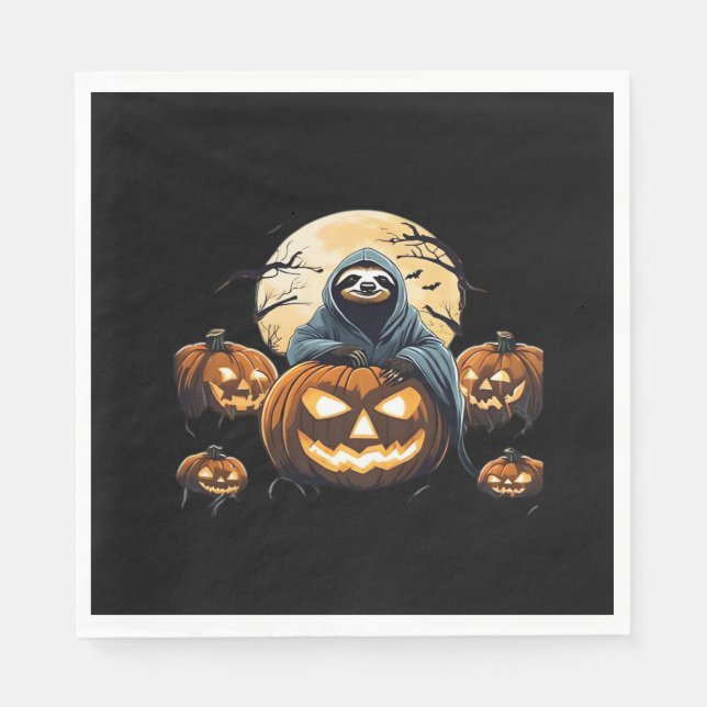Guardanapo De Papel Camiseta Clássica de Caça à Noite de Sloth (Frente)