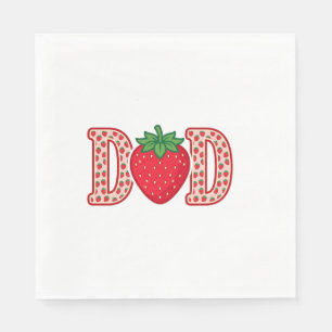 Guardanapo De Papel Camiseta Vector Desenho de Letra de Morango Pai_1