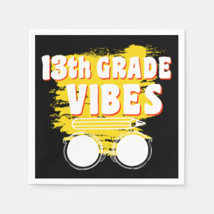 Guardanapo De Papel Camiseta Vibes da 13ª Série Volta às Aulas Primeir