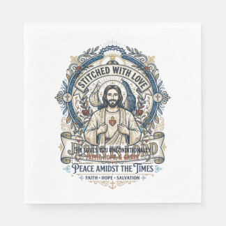 Guardanapo De Papel Camiseta Vintage Cristã Escatologia Profecia Jesus