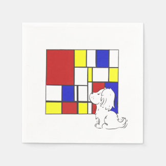 Guardanapo De Papel Camomila Inspirada em Mondrian