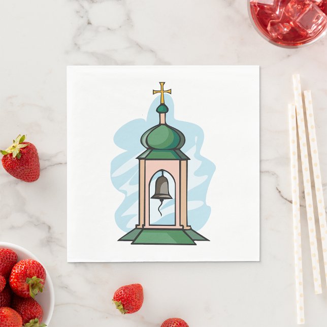 Guardanapo De Papel Campanário da Igreja Ortodoxa Rústica (Criador carregado)