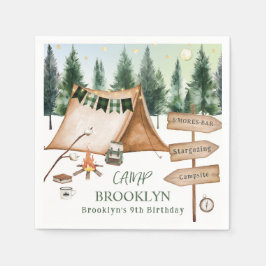 Guardanapo De Papel Campanha Bonfire Campfire S'mores Birthday ao ar l