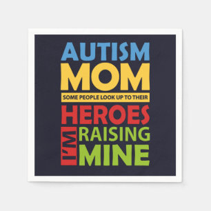 Guardanapo De Papel Campanha de Sensibilização da Mãe Autismo