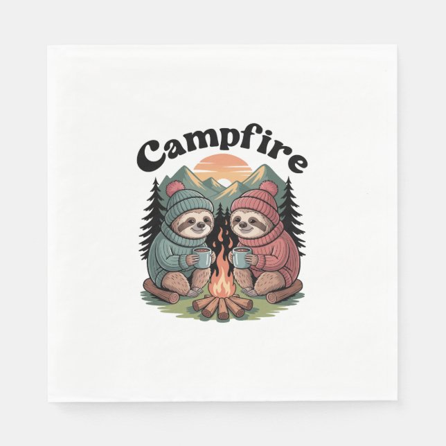 Guardanapo De Papel Campanha oficial do time de campismo (Frente)