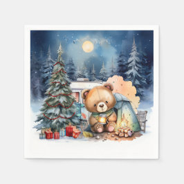 Guardanapo De Papel Camping Christmas temed for camper