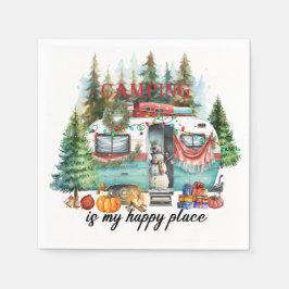 Guardanapo De Papel Camping Christmas temed for camper