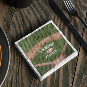 Guardanapo De Papel Campo de basebol personalizado