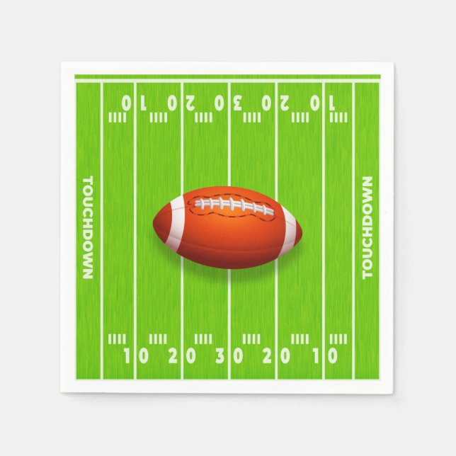 Guardanapo De Papel Campo de Futebol Americano Touchdown (Frente)