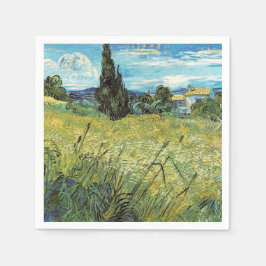 Guardanapo De Papel Campo de trigo verde Vincent van Gogh
