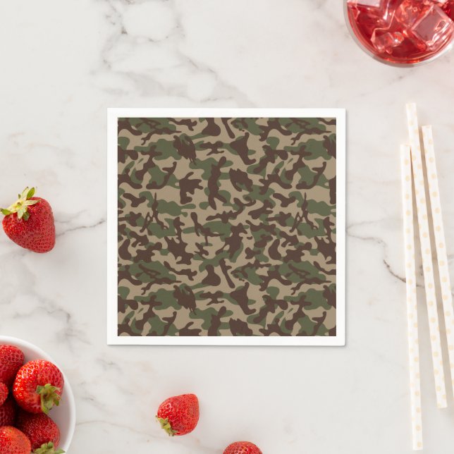 Guardanapo De Papel Camuflagem de madeira profunda (Insitu)