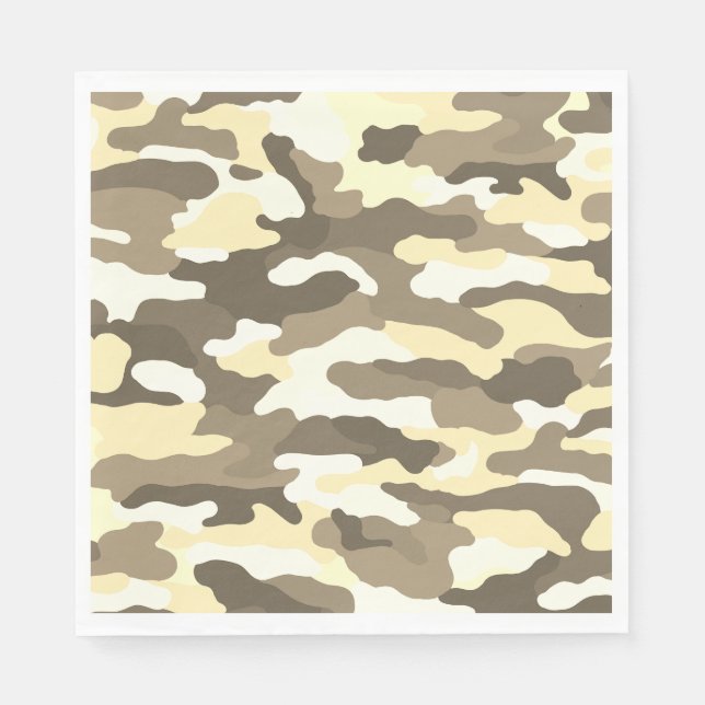 Guardanapo De Papel Camuflagem do Deserto (Frente)
