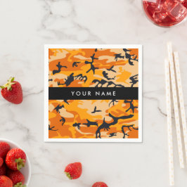 Guardanapo De Papel Camuflagem Laranja Seu nome Personaliza