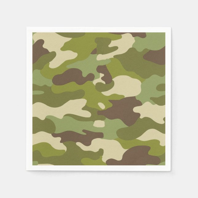 Guardanapo De Papel Camuflagem Militar (Frente)