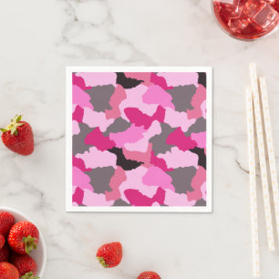 Guardanapo De Papel Camuflagem Rosa