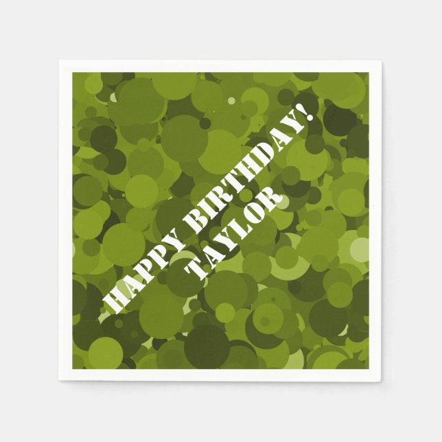 Guardanapo De Papel Camuflagem Verde (Frente)