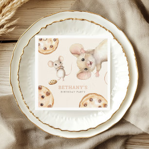 Guardanapo De Papel Camundongos Divertidos Bonitos Cookies De Qualquer