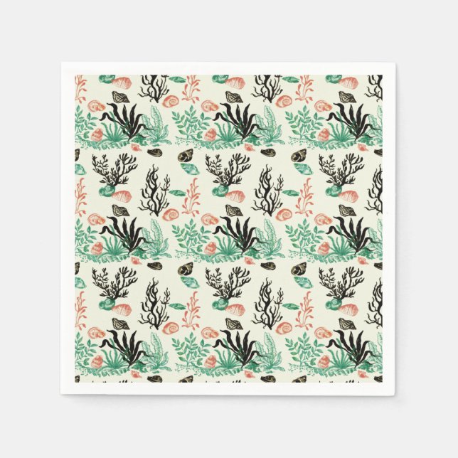 Guardanapo De Papel Cana-d-água de fundição do oceano Tropical (Frente)