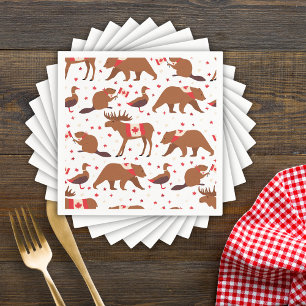 Guardanapo De Papel Canadá - Dias - Animais Canadenses