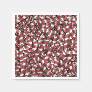 Guardanapo De Papel Canas de Abstrato Vermelho Ridificadas Torcidas
