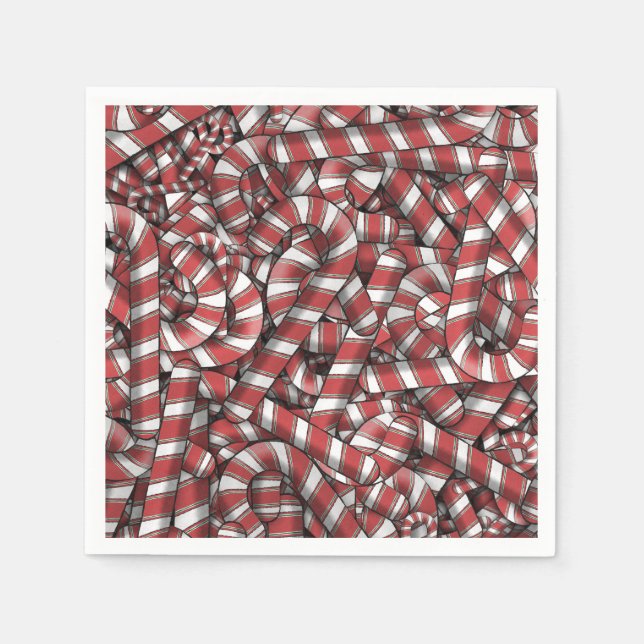 Guardanapo De Papel Canas de Abstrato Vermelho Ridificadas Torcidas (Frente)