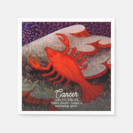 Guardanapo De Papel Cancer da Festa de aniversário do caranguejo