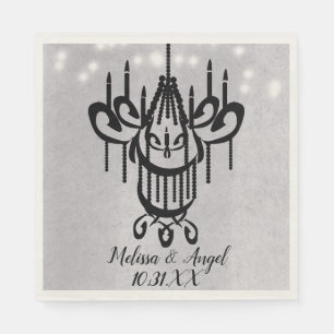 Guardanapo De Papel Candelabro e Luzes de Halloween Greystone Casament