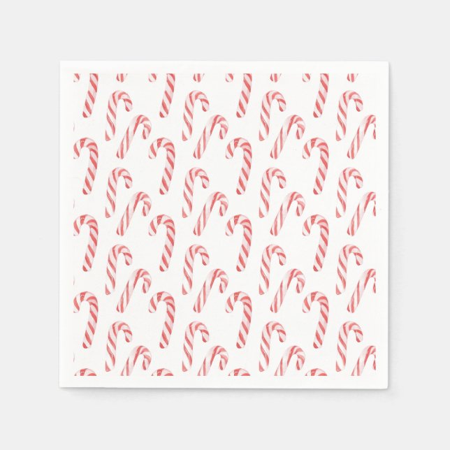 Guardanapo De Papel Candy Cane Festive Christmas (Frente)