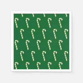 Guardanapo De Papel Candy Cane Green de Natal