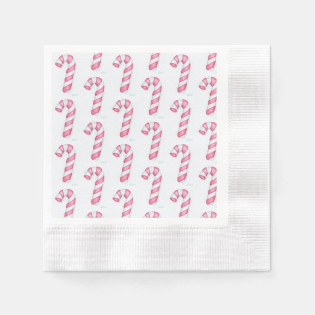 Guardanapo De Papel Candy Canes (Frente)