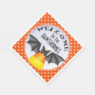 Guardanapo De Papel Candy Corn Vampire Halloween Napkin