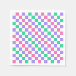 Guardanapo De Papel Candy shop diagonal checkerboard pattern