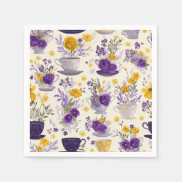 Guardanapo De Papel Canecas de flores dançantes