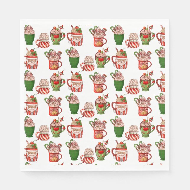 Guardanapo De Papel Canecas de Papel para Café de Natal (Frente)