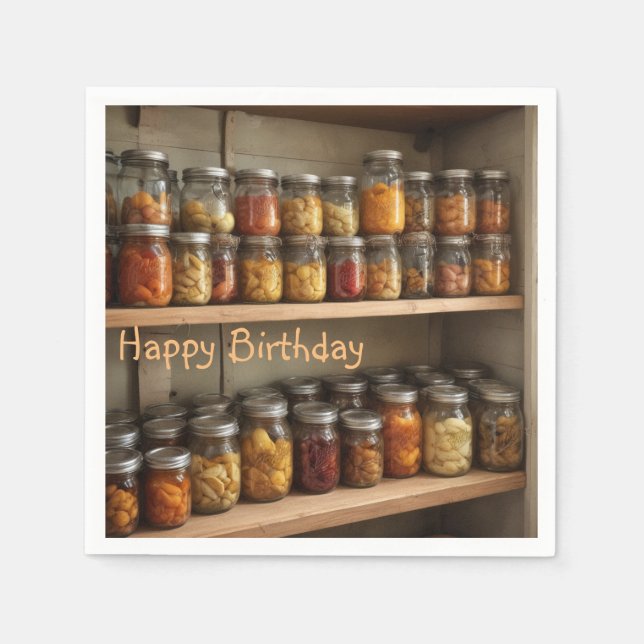 Guardanapo De Papel Canning Birthday (Frente)
