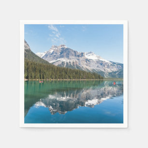 Guardanapo De Papel Canoagem no famoso lago Emerald - Yoho NP, Canadá