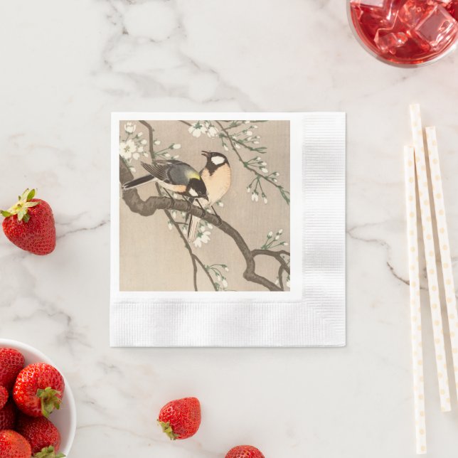 Guardanapo De Papel Cantarilho de Chickadebird asiático japonês (Insitu)