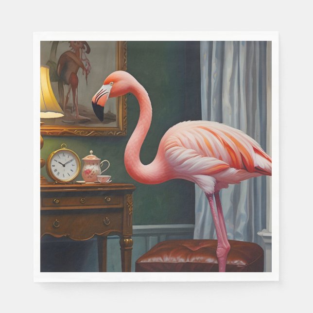 Guardanapo De Papel Cantinho das Cozinhas de Flamingo (Frente)