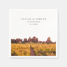 Guardanapo De Papel Canyonlands Papel De Casamento Cocktail Napkin