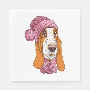 Guardanapo De Papel cão Basset Hound Raça de malha