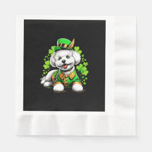 Guardanapo De Papel Cão Bichon Frise Dia de São Patrício