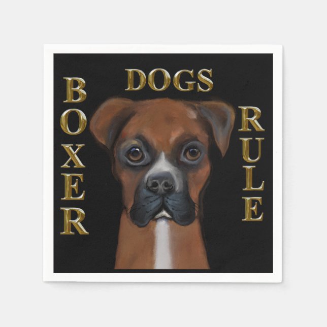 Guardanapo De Papel Cão Boxer (Frente)