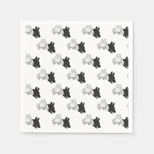 Guardanapo De Papel Cão da silhueta da mão